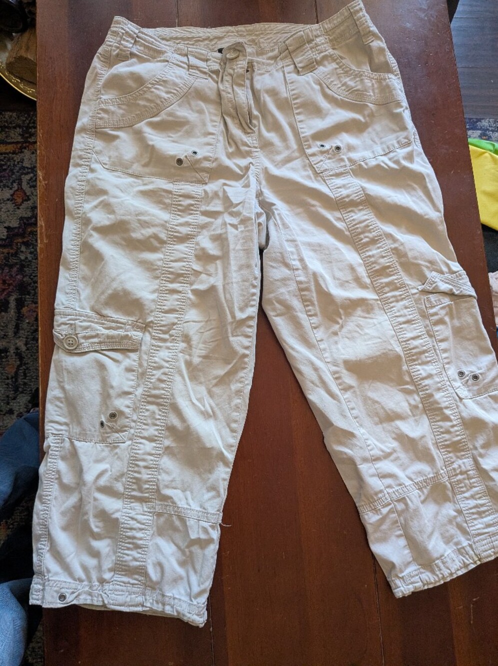 Style & Co. Cream Cargo Capris